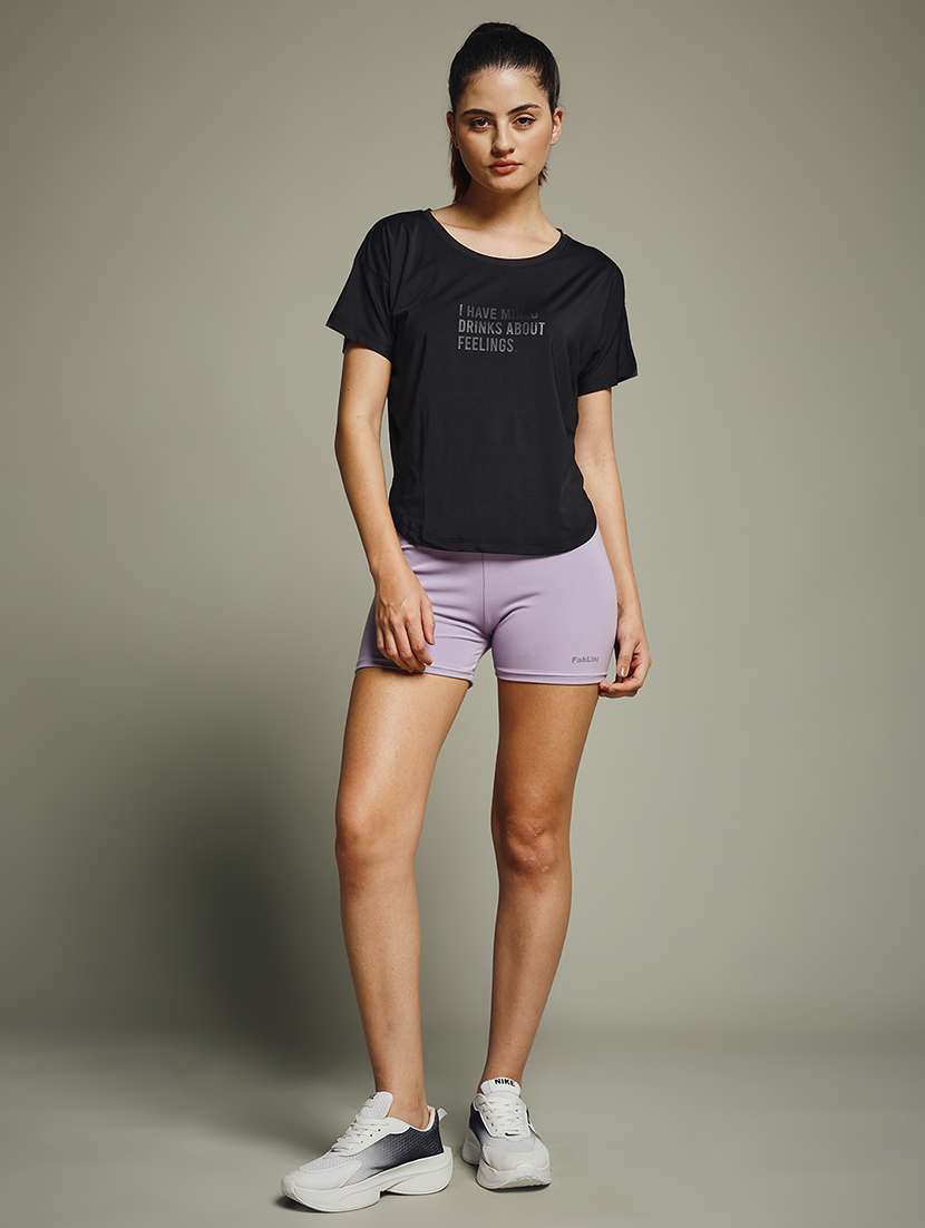 women typography prnted dri-fit sports t-shirt - 21960020 -  Standard Image - 5