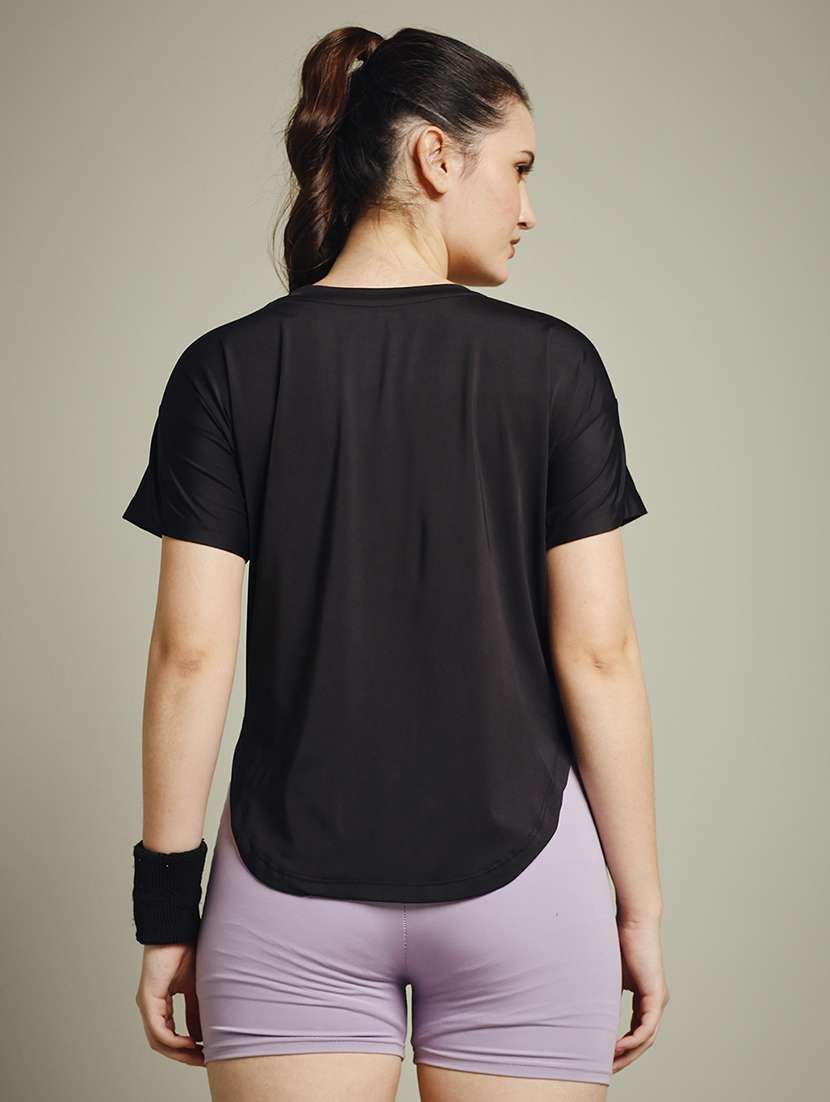 women typography prnted dri-fit sports t-shirt - 21960023 -  Standard Image - 3