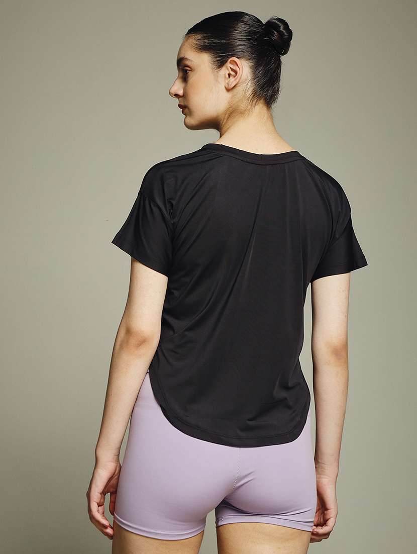 women typography prnted dri-fit sports t-shirt - 21960024 -  Standard Image - 3