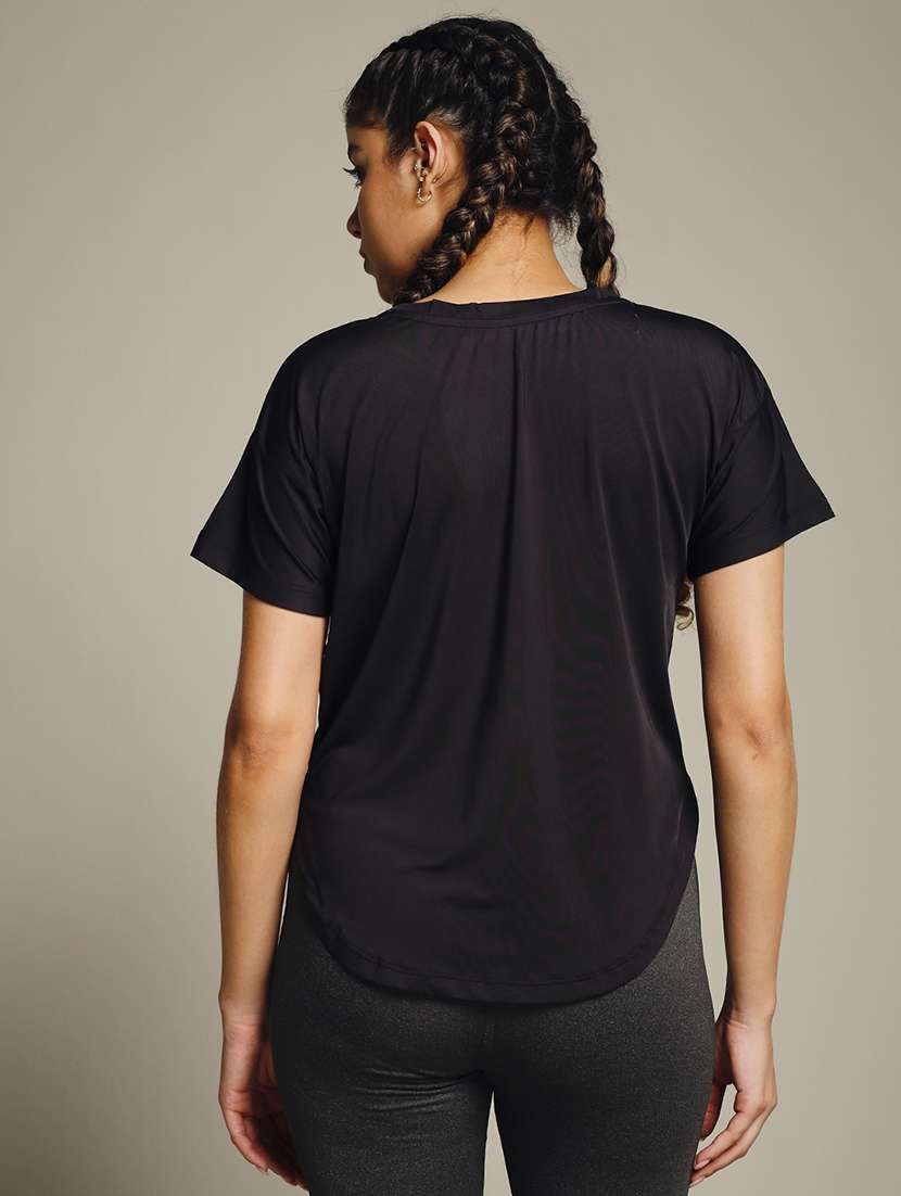 women typography prnted dri-fit sports t-shirt - 21960027 -  Standard Image - 3