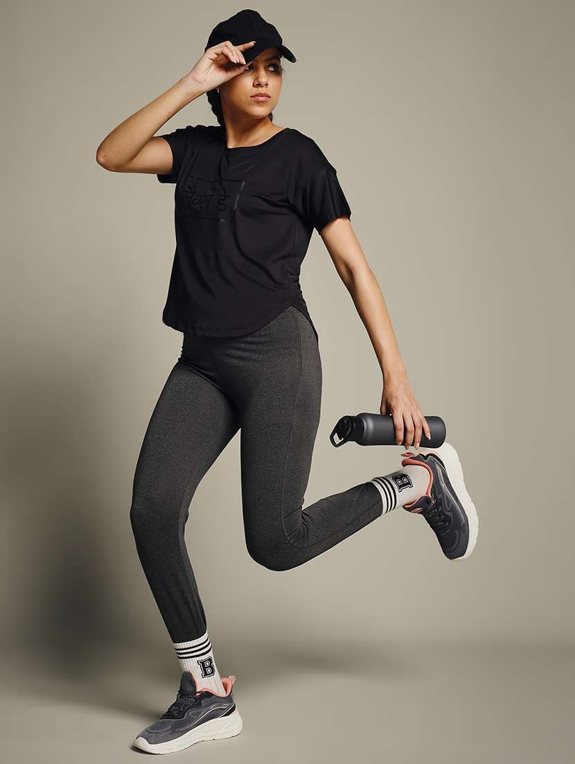 women typography prnted dri-fit sports t-shirt - 21960027 -  Standard Image - 5