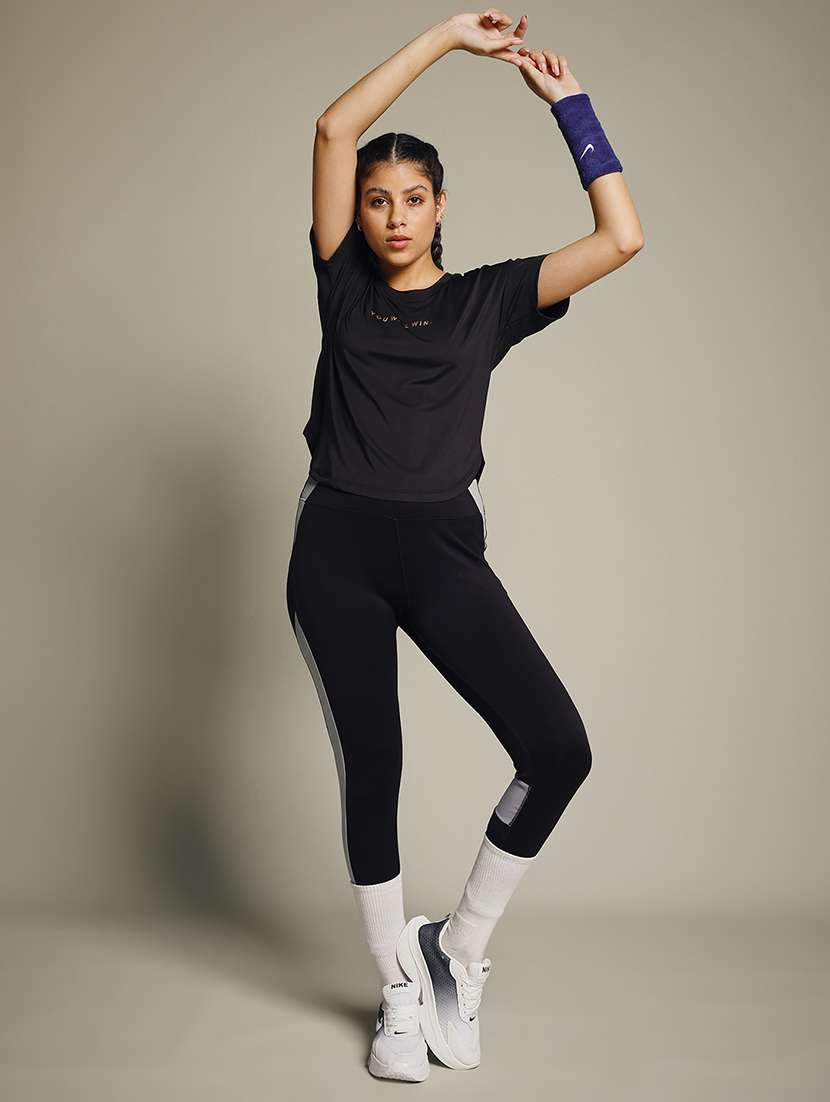 women typography prnted dri-fit sports t-shirt - 21960031 -  Standard Image - 5