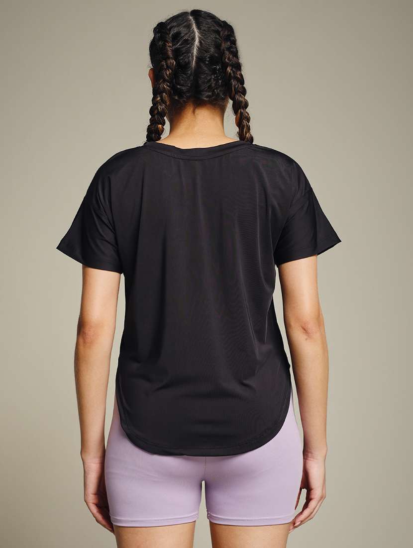 women typography prnted dri-fit sports t-shirt - 21960041 -  Standard Image - 3