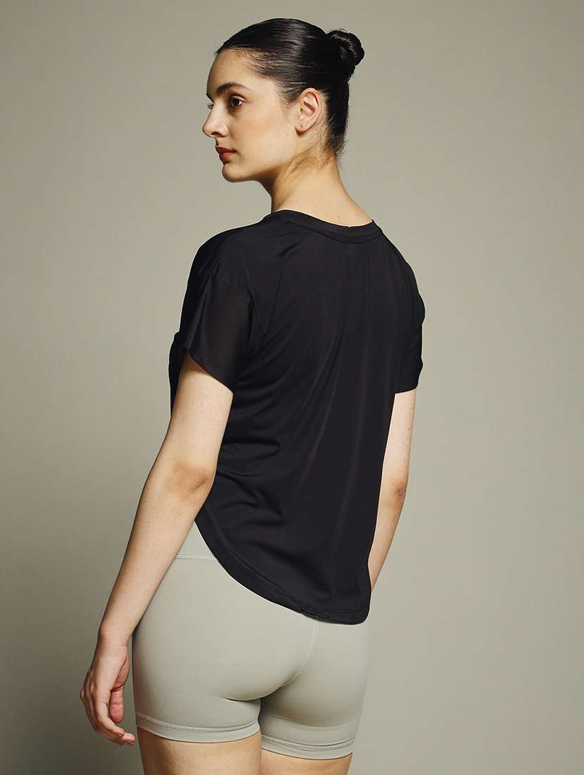 women typography prnted dri-fit sports t-shirt - 21960042 -  Standard Image - 3