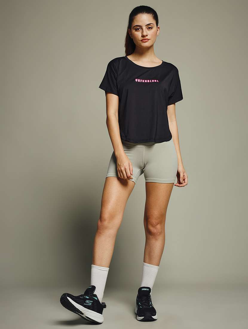 women typography prnted dri-fit sports t-shirt - 21960043 -  Standard Image - 5