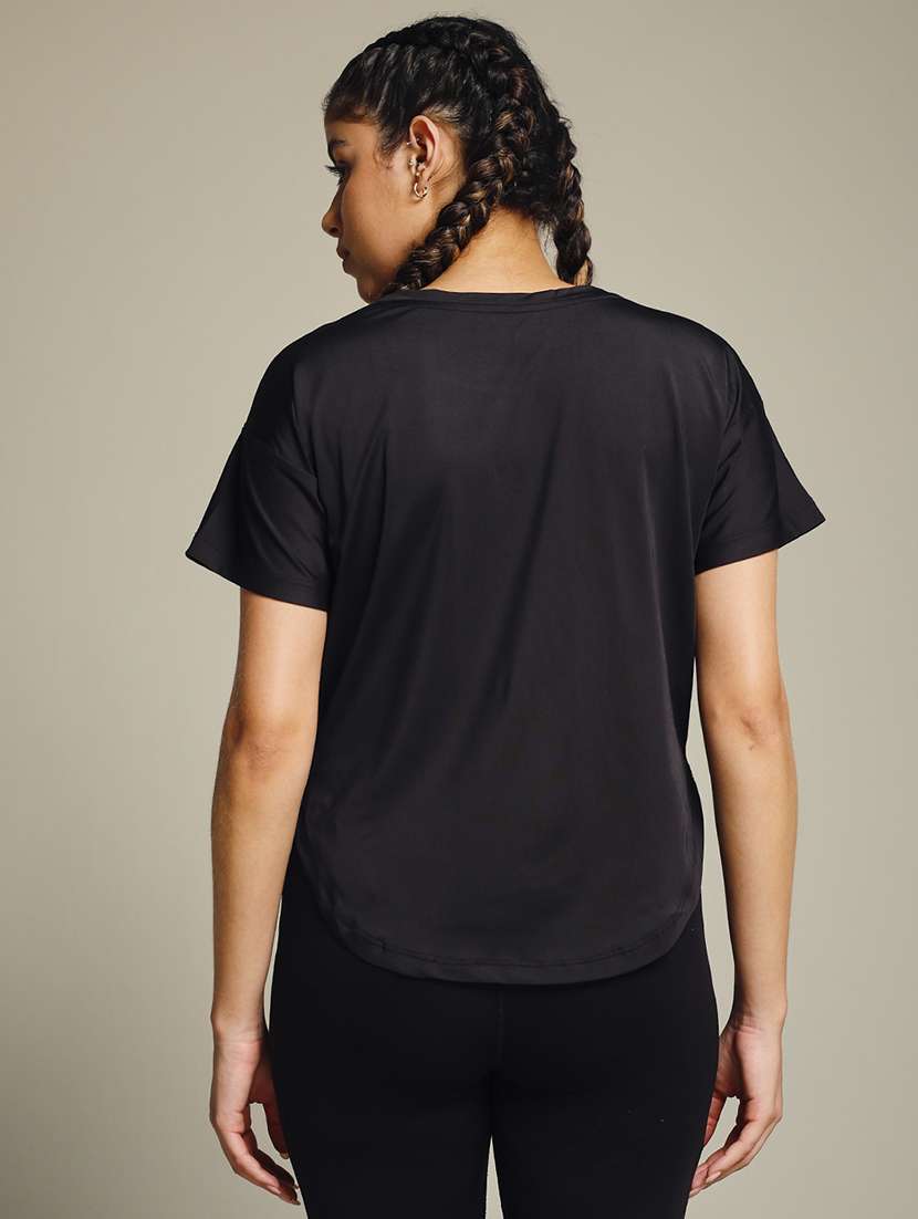 women typography prnted dri-fit sports t-shirt - 21960046 -  Standard Image - 3