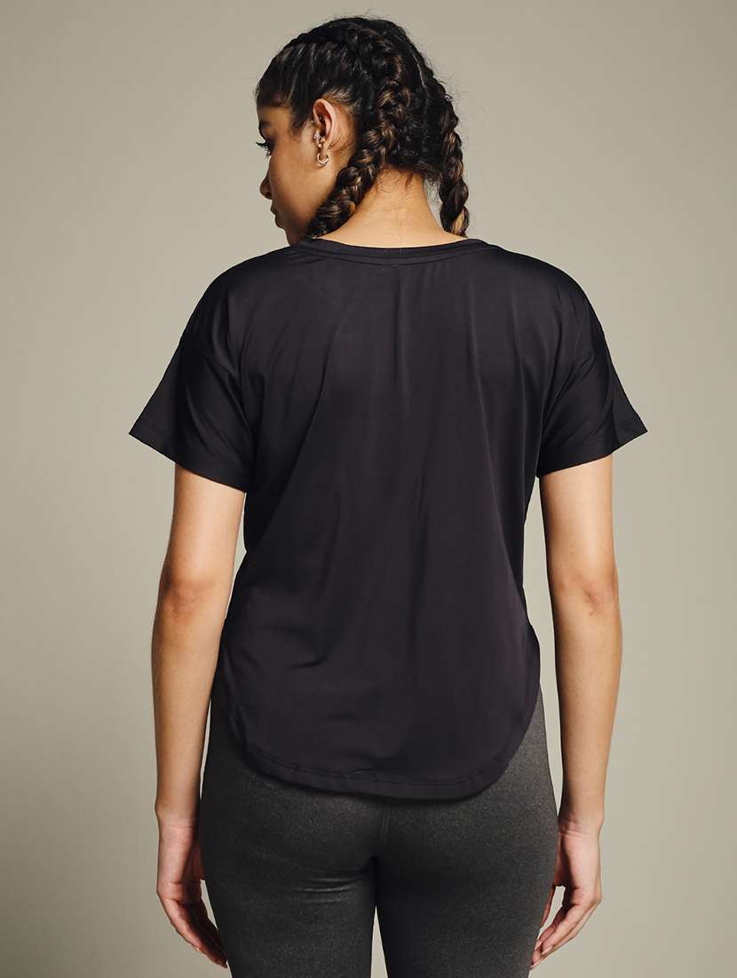 women typography prnted dri-fit sports t-shirt - 21960048 -  Standard Image - 3