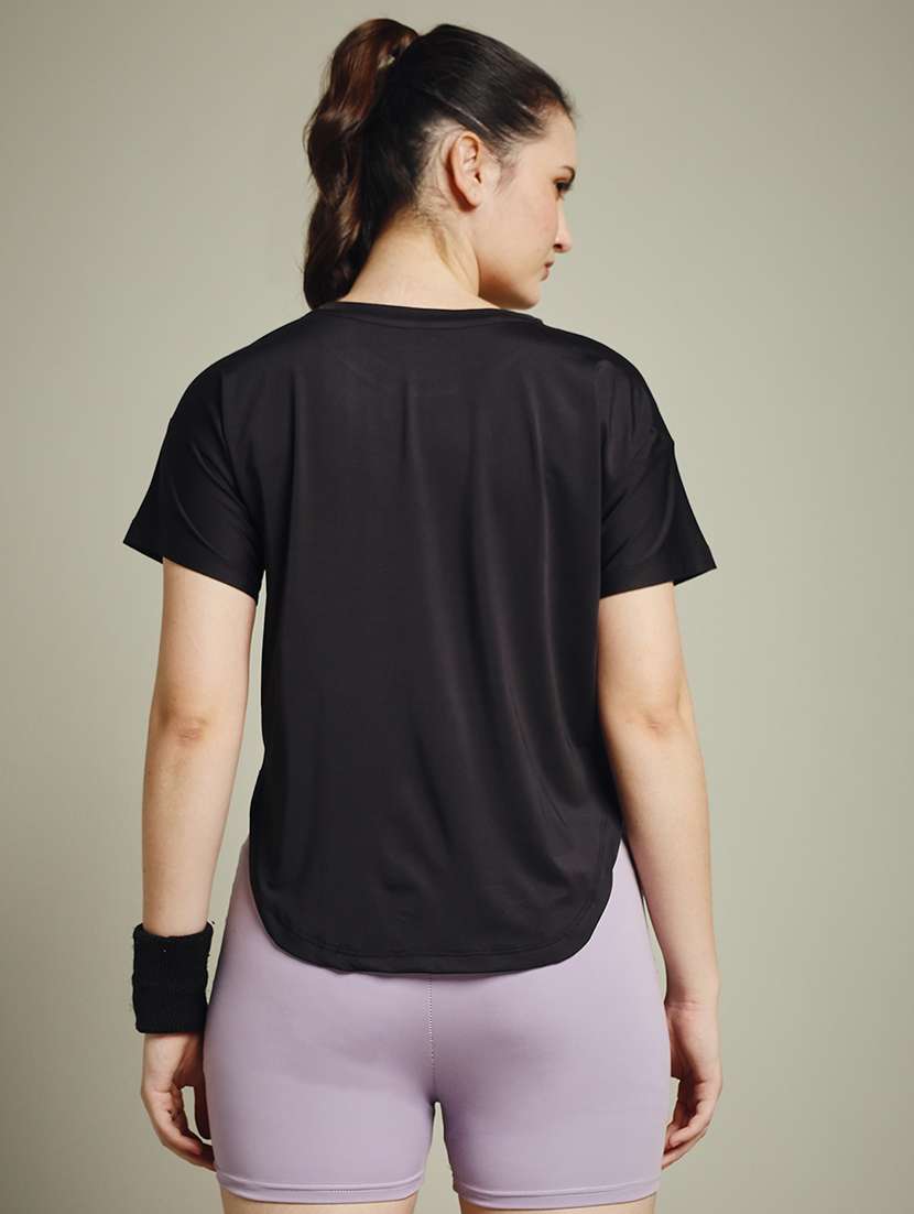 women typography prnted dri-fit sports t-shirt - 21960050 -  Standard Image - 3