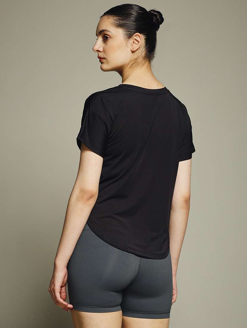 women typography prnted dri-fit sports t-shirt - 21960054 -  Standard Image - 3