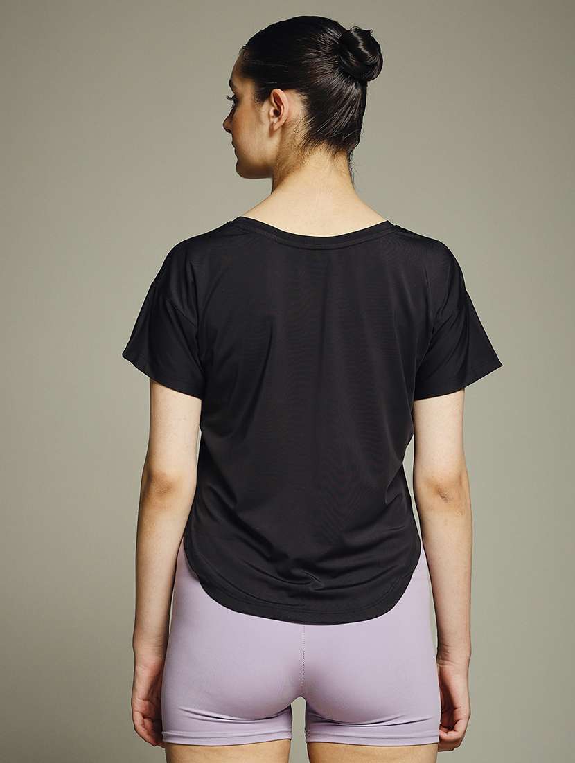 women typography prnted dri-fit sports t-shirt - 21960056 -  Standard Image - 3