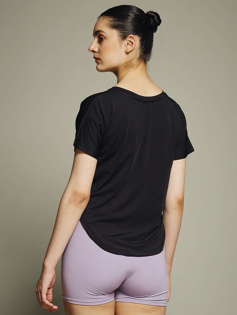 women typography prnted dri-fit sports t-shirt - 21960057 -  Standard Image - 3