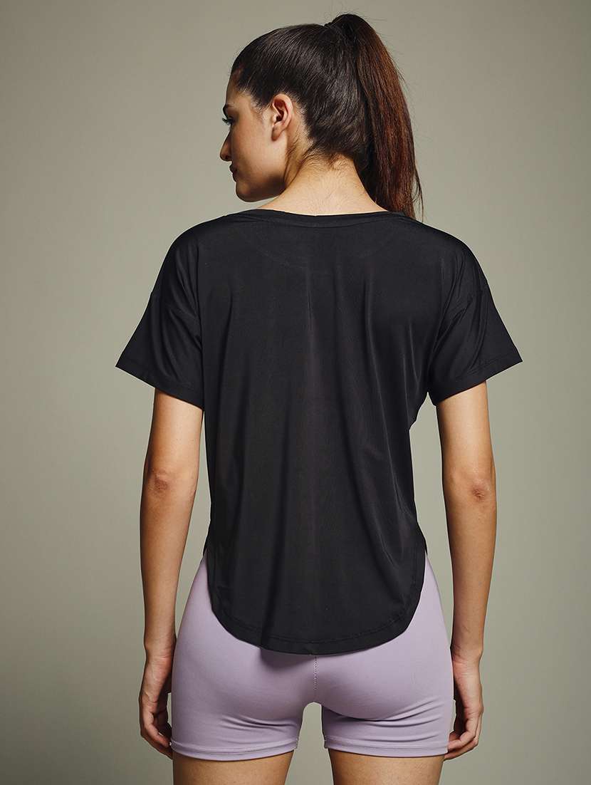 women typography prnted dri-fit sports t-shirt - 21960060 -  Standard Image - 3