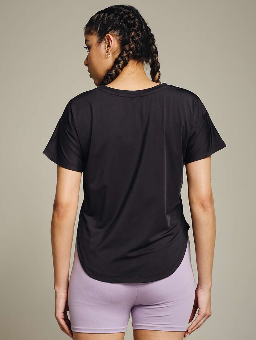 women typography prnted dri-fit sports t-shirt - 21960063 -  Standard Image - 3