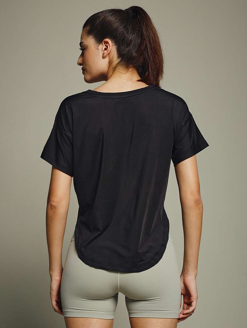 women typography prnted dri-fit sports t-shirt - 21960069 -  Standard Image - 3