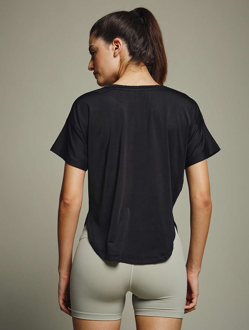 women typography prnted dri-fit sports t-shirt - 21960070 -  Standard Image - 3