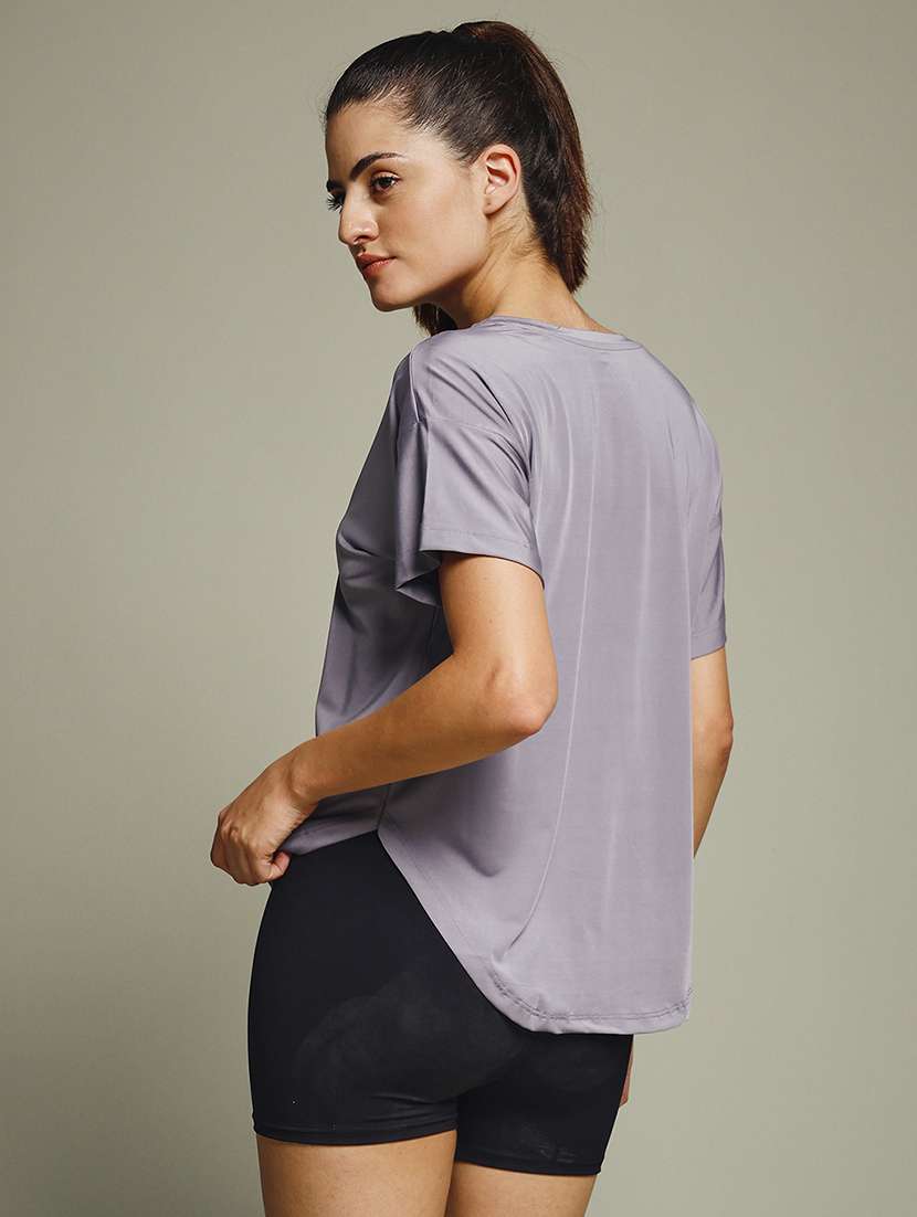 women typography prnted dri-fit sports t-shirt - 21960077 -  Standard Image - 3