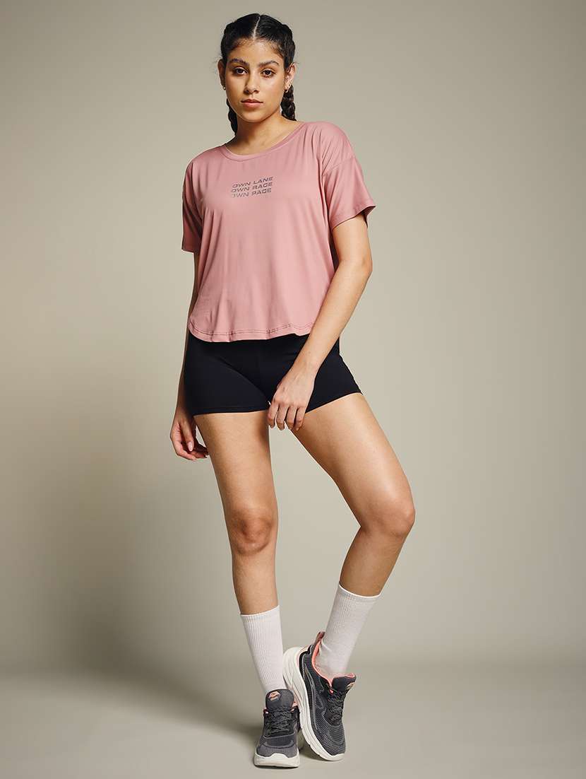 women typography prnted dri-fit sports t-shirt - 21960153 -  Standard Image - 5