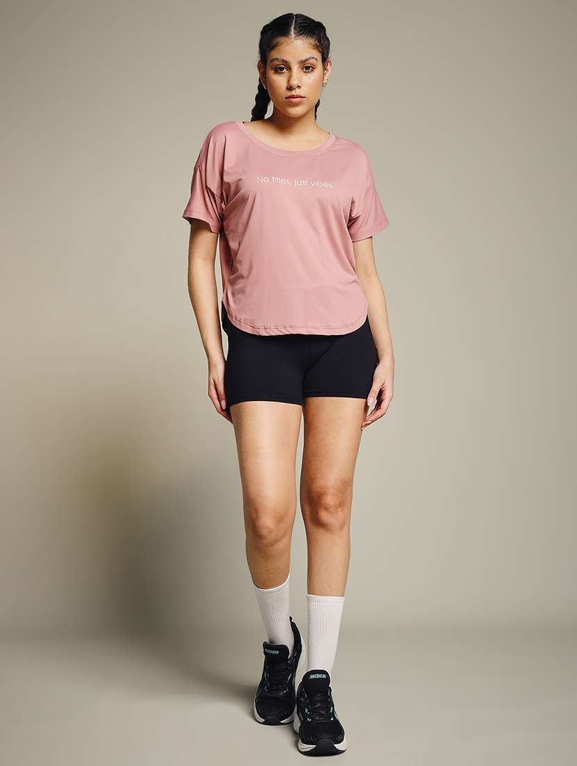 women typography prnted dri-fit sports t-shirt - 21960155 -  Standard Image - 5