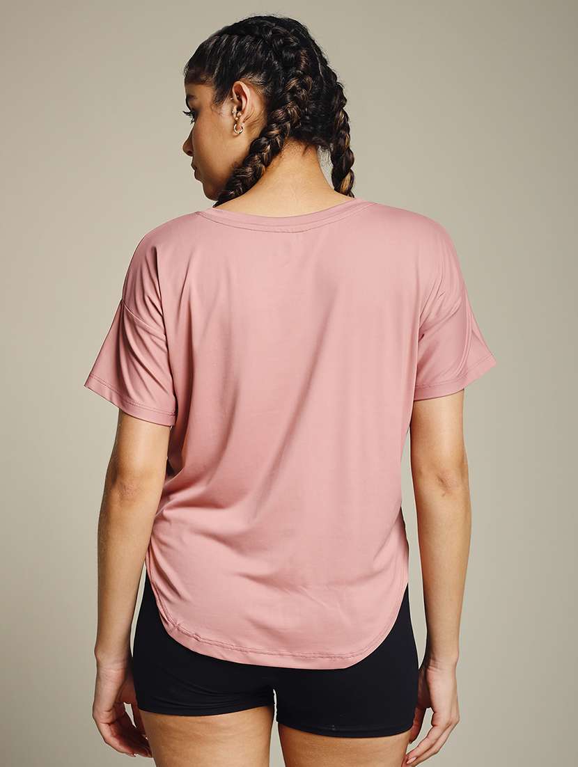 women typography prnted dri-fit sports t-shirt - 21960156 -  Standard Image - 3