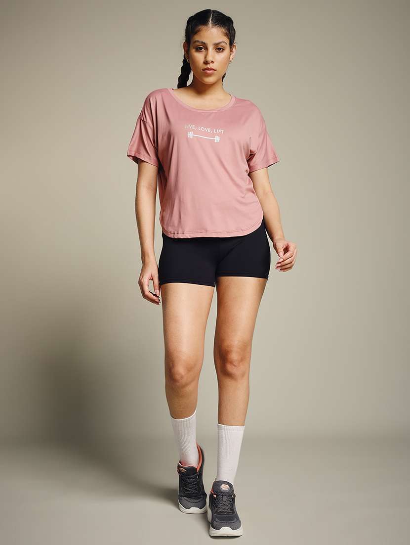 women typography prnted dri-fit sports t-shirt - 21960163 -  Standard Image - 5