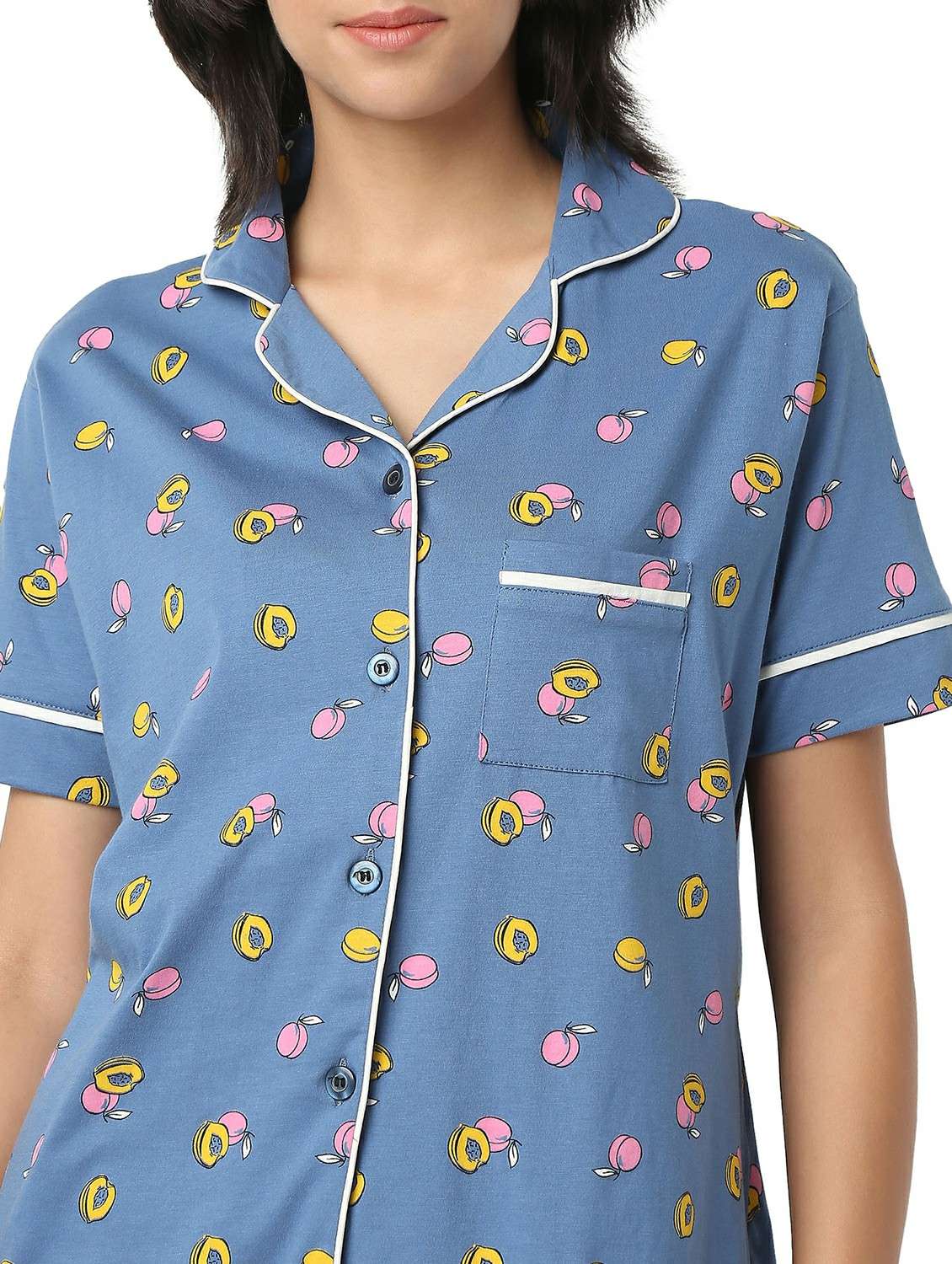 women printed nightwear pyjama set - 21960172 -  Standard Image - 5