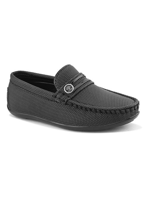 kids black textured leatherette loafer - 21960181 -  Standard Image - 0