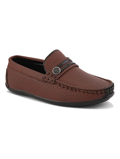 boys brown textured leatherette loafer - 21960185 -  Standard Image - 0
