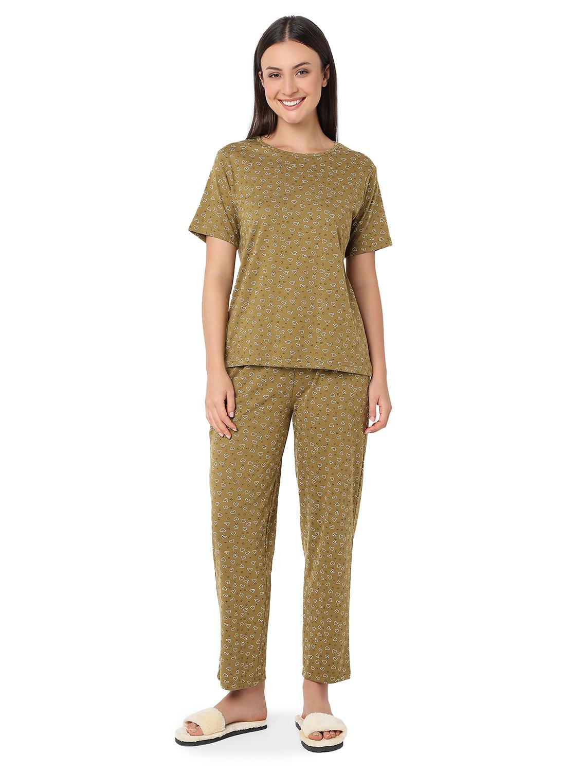 women printed nightwear pyjama set - 21960211 - Zoom Image - 0