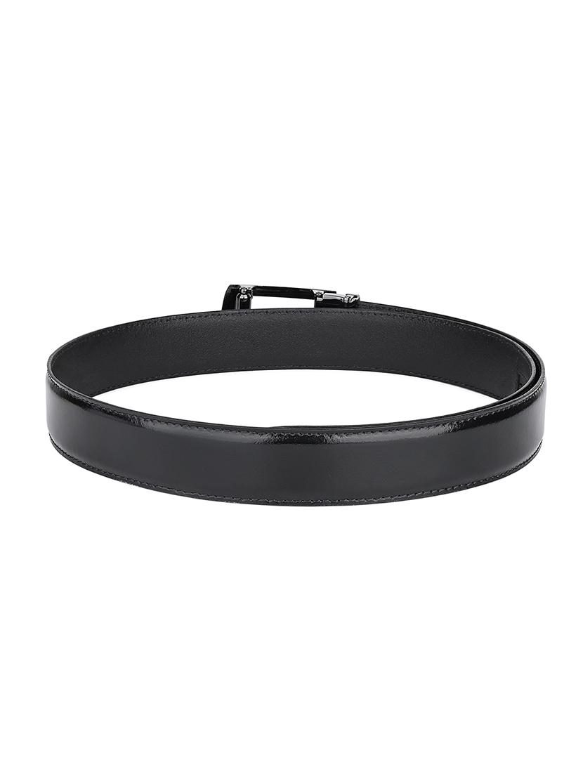men black manual buckle leather belt - 21960229 - Standard Image - 3