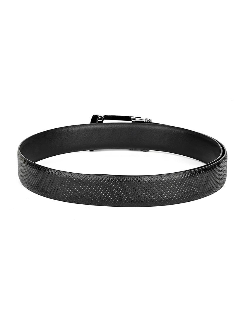 men black manual buckle leather belt - 21960236 - Standard Image - 3