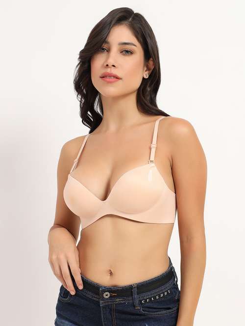 women solid heavily padded push up bra - 21960263 - Standard Image - 0