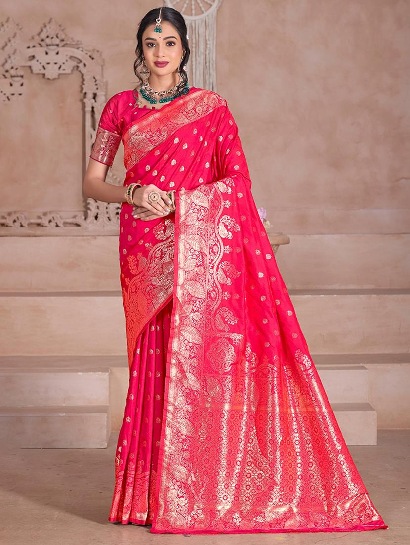 women self design banarasi saree with blouse - 21960296 - Zoom Image - 0