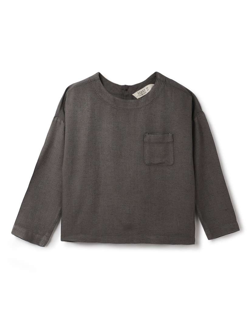boys solid long sleeve regular fit t-shirt