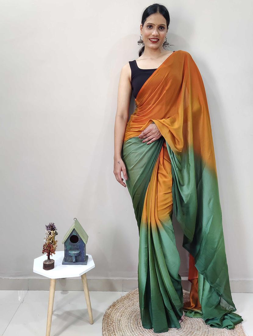 women ombre ready to wear saree with blouse - 21960325 - Zoom Image - 0