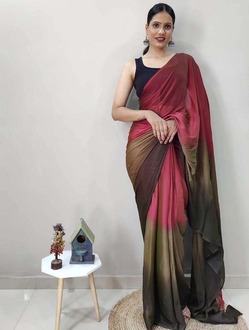 women ombre ready to wear saree with blouse