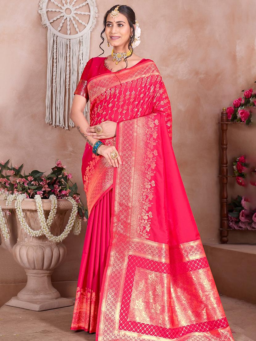 women self design banarasi saree with blouse - 21960331 -  Zoom Image - 0