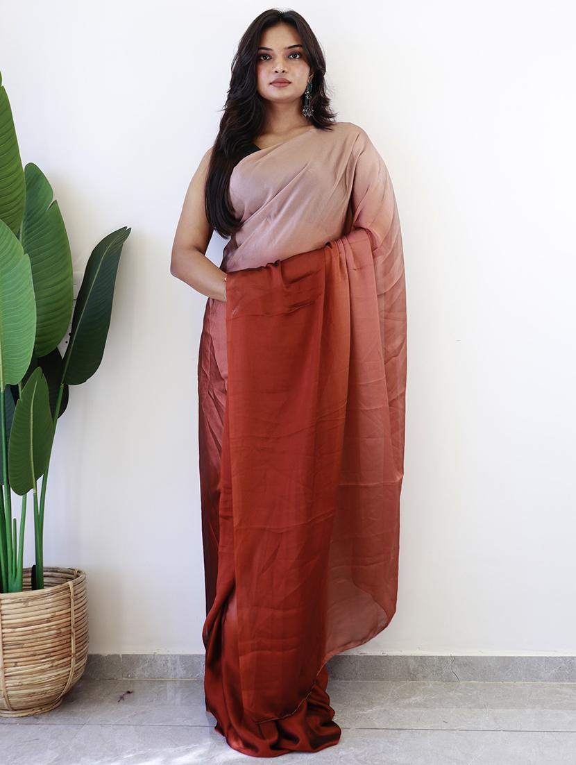 women ombre ready to wear saree with blouse - 21960363 - Zoom Image - 0
