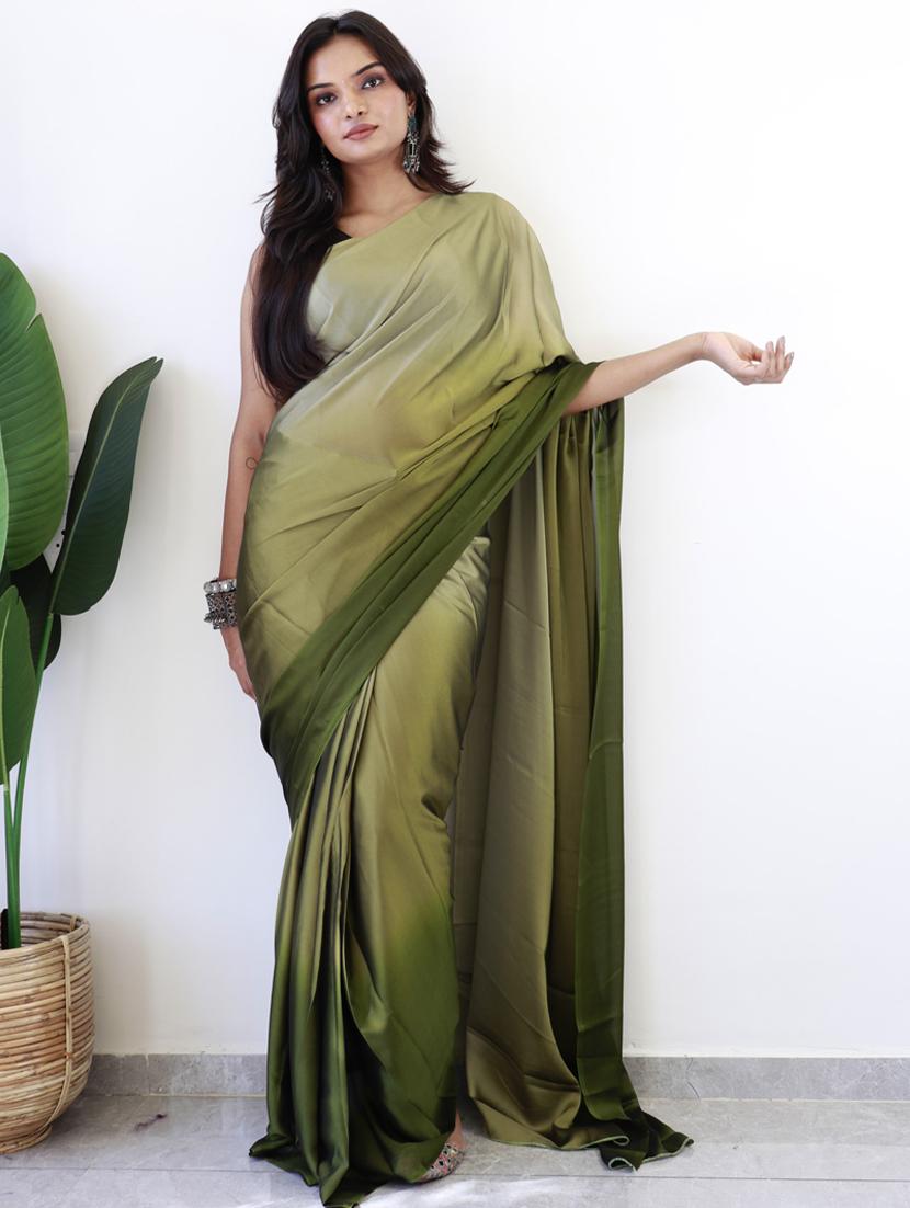 women ombre ready to wear saree with blouse - 21960364 - Standard Image - 3