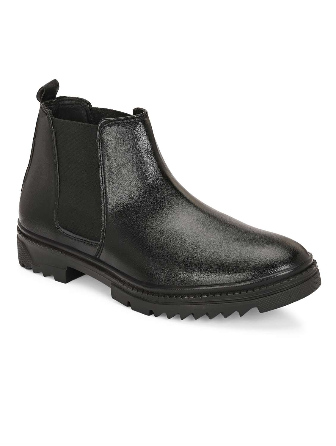 men black solid high ankle boot - 21960409 -  Standard Image - 3