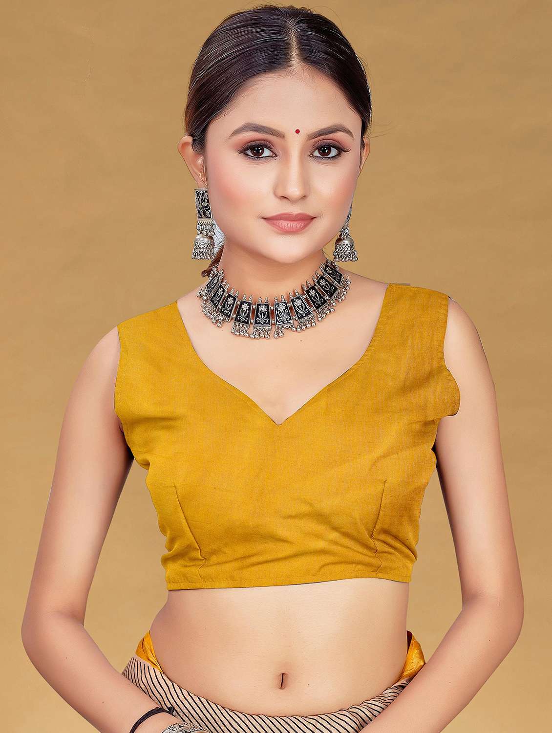 women printed casual wear saree with blouse - 21960487 -  Standard Image - 3