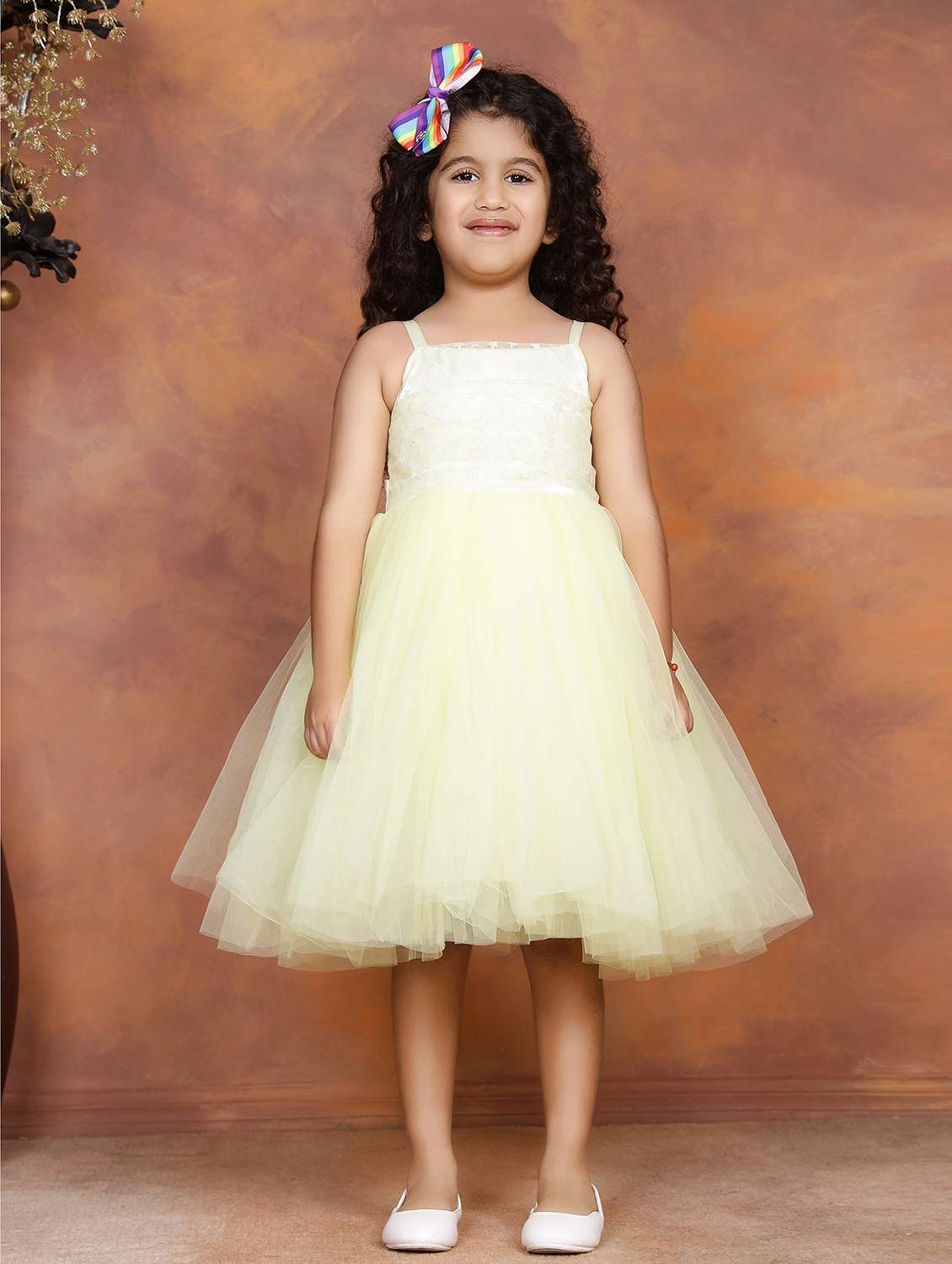 girls embellished shoulder strap fit & flare dress