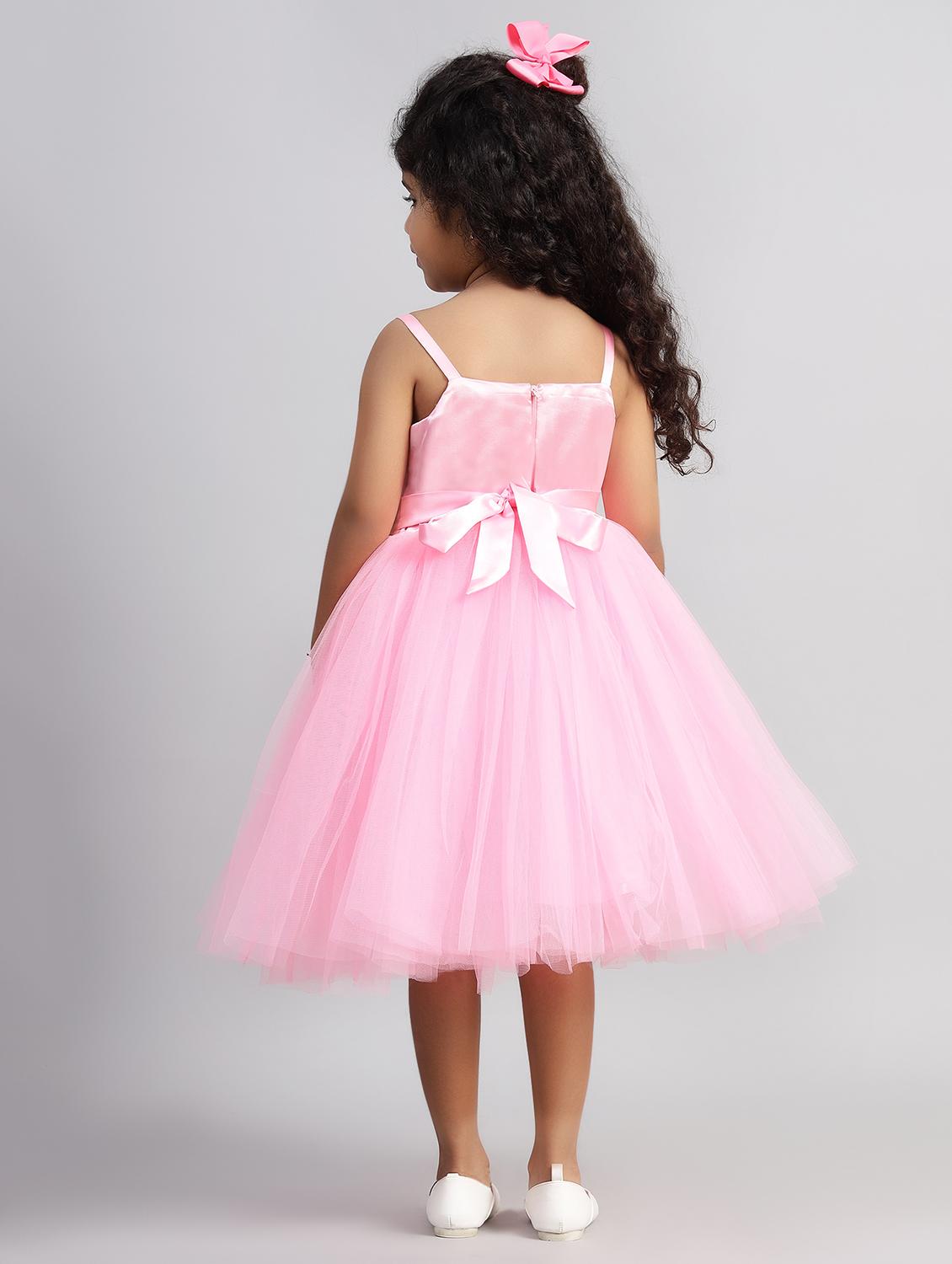 girls embellished shoulder strap fit & flare dress - 21960521 - Standard Image - 3