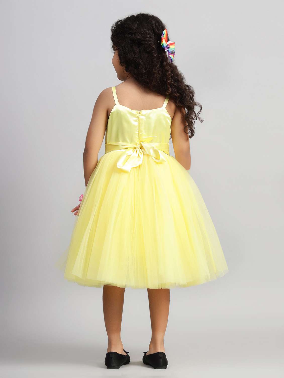 girls embellished shoulder strap fit & flare dress - 21960522 -  Standard Image - 3