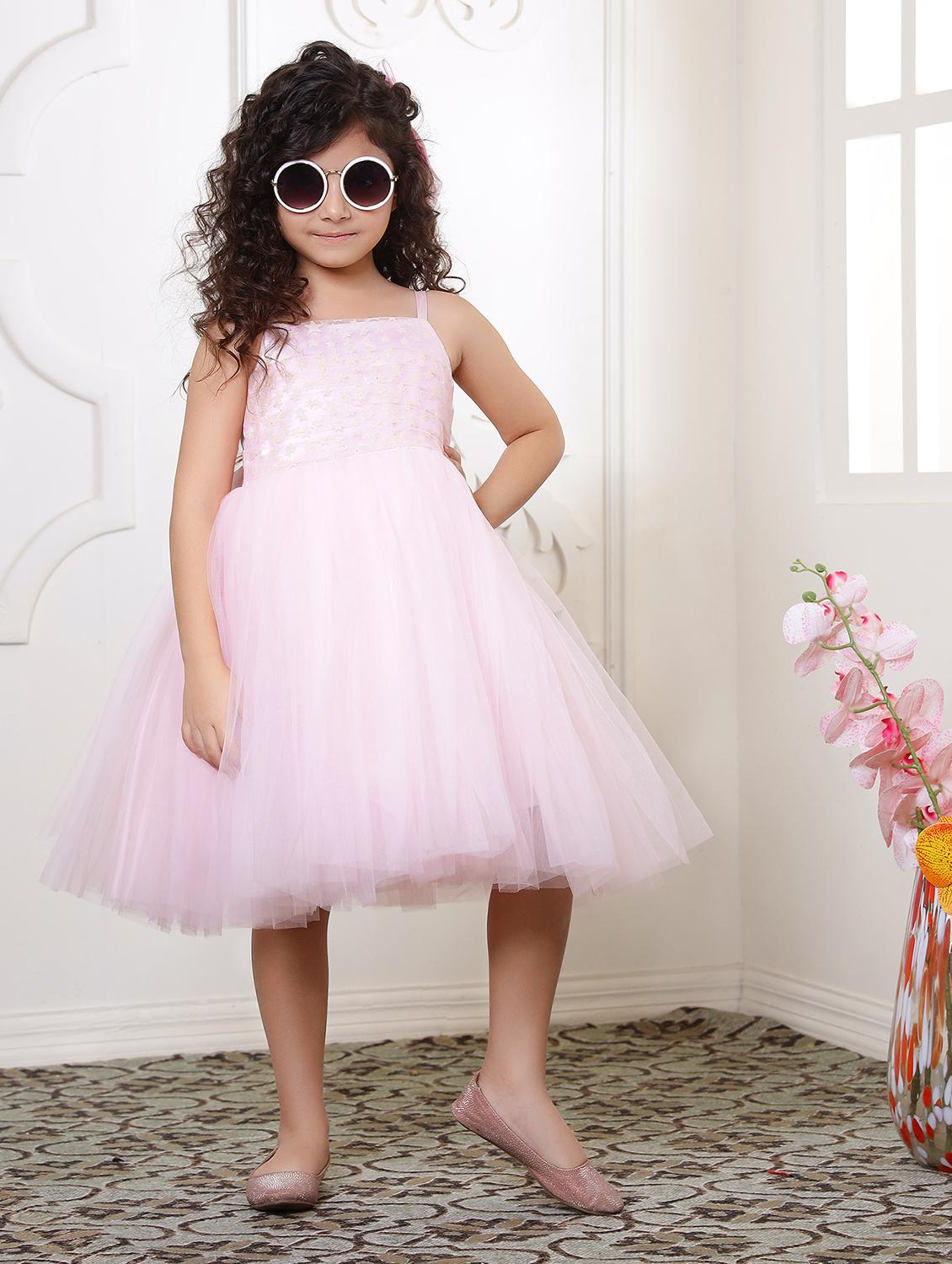 girls embellished shoulder strap fit & flare dress - 21960523 - Zoom Image - 0