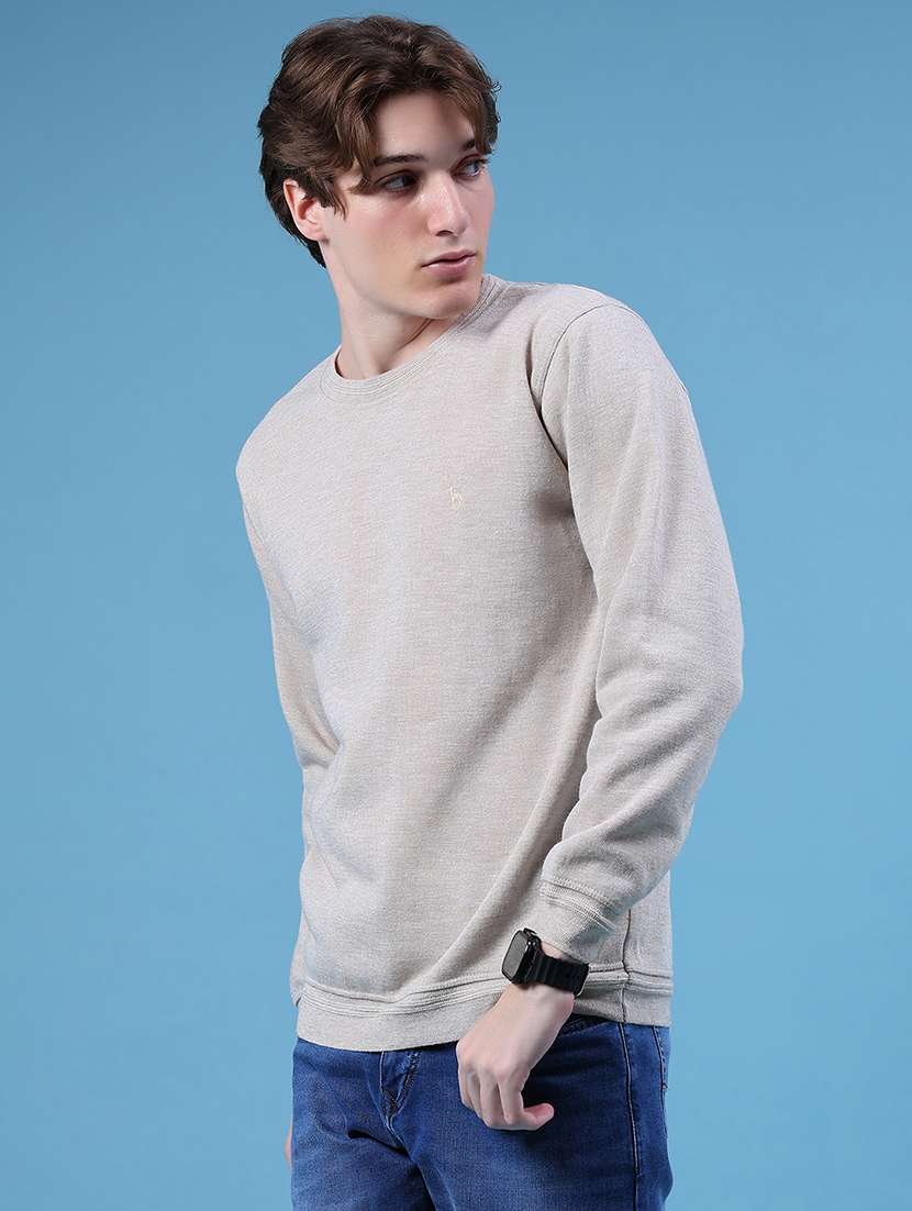 men solid long sleeve regular fit pullover - 21960775 -  Standard Image - 5