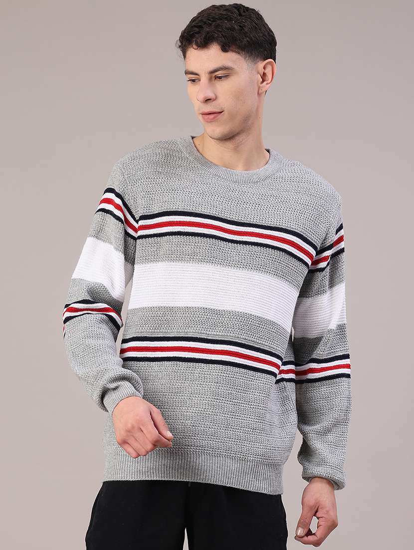 men self designed long sleeve pullover