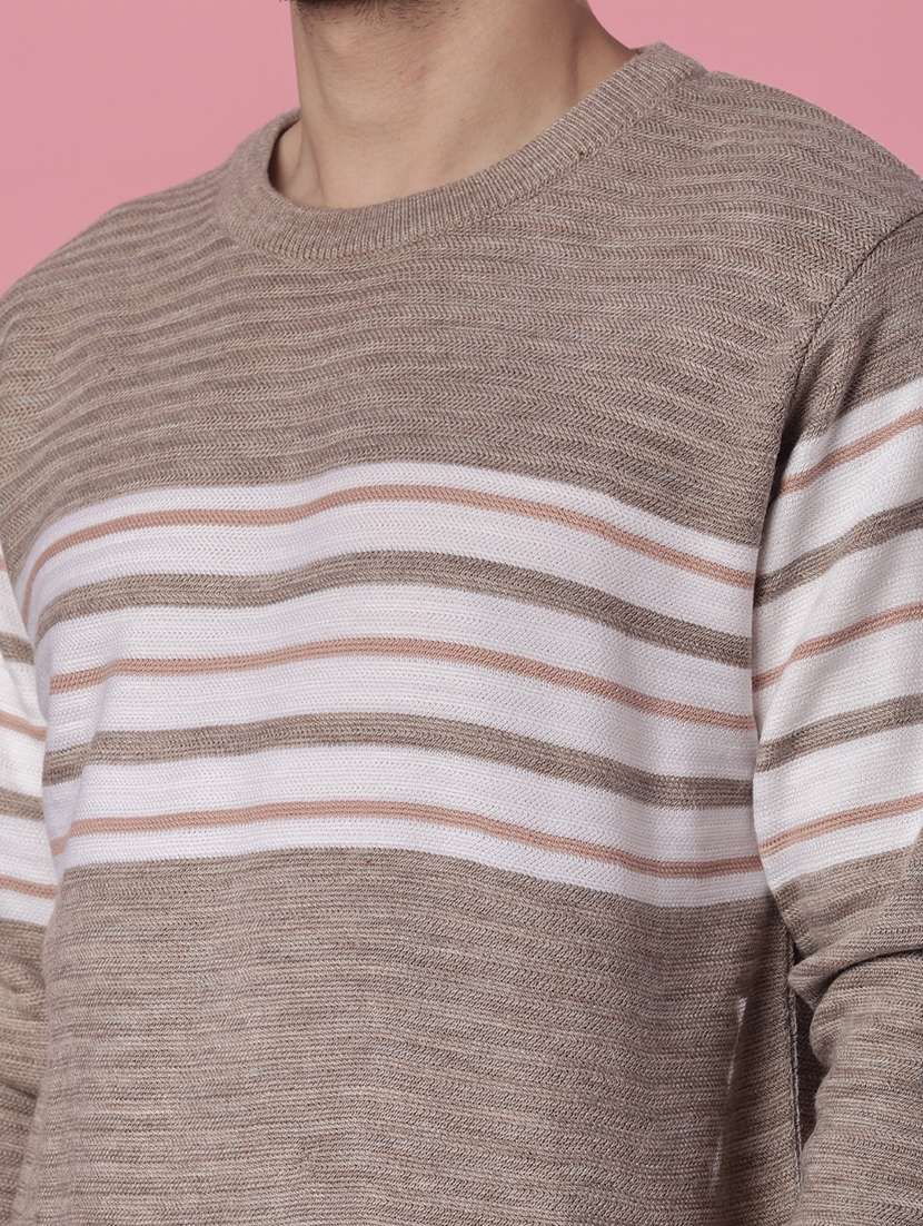men striped long sleeve regular fit pullover - 21961086 -  Standard Image - 3