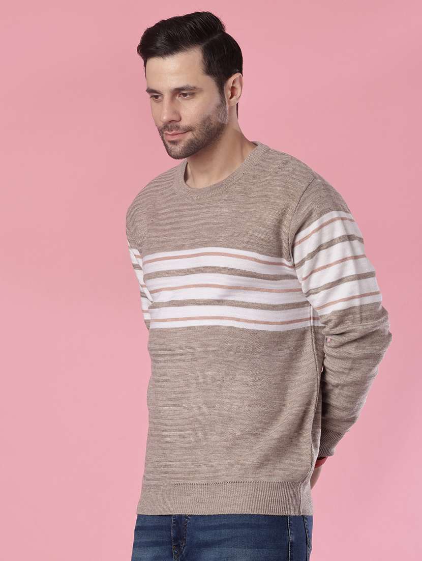 men striped long sleeve regular fit pullover - 21961086 -  Standard Image - 5
