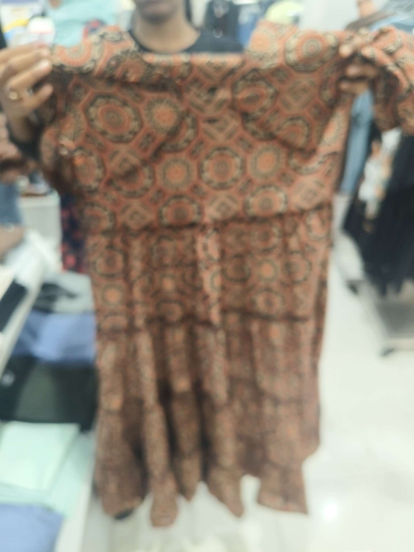 maroon cambric ethnic dress - 21961093 - Zoom Image - 0