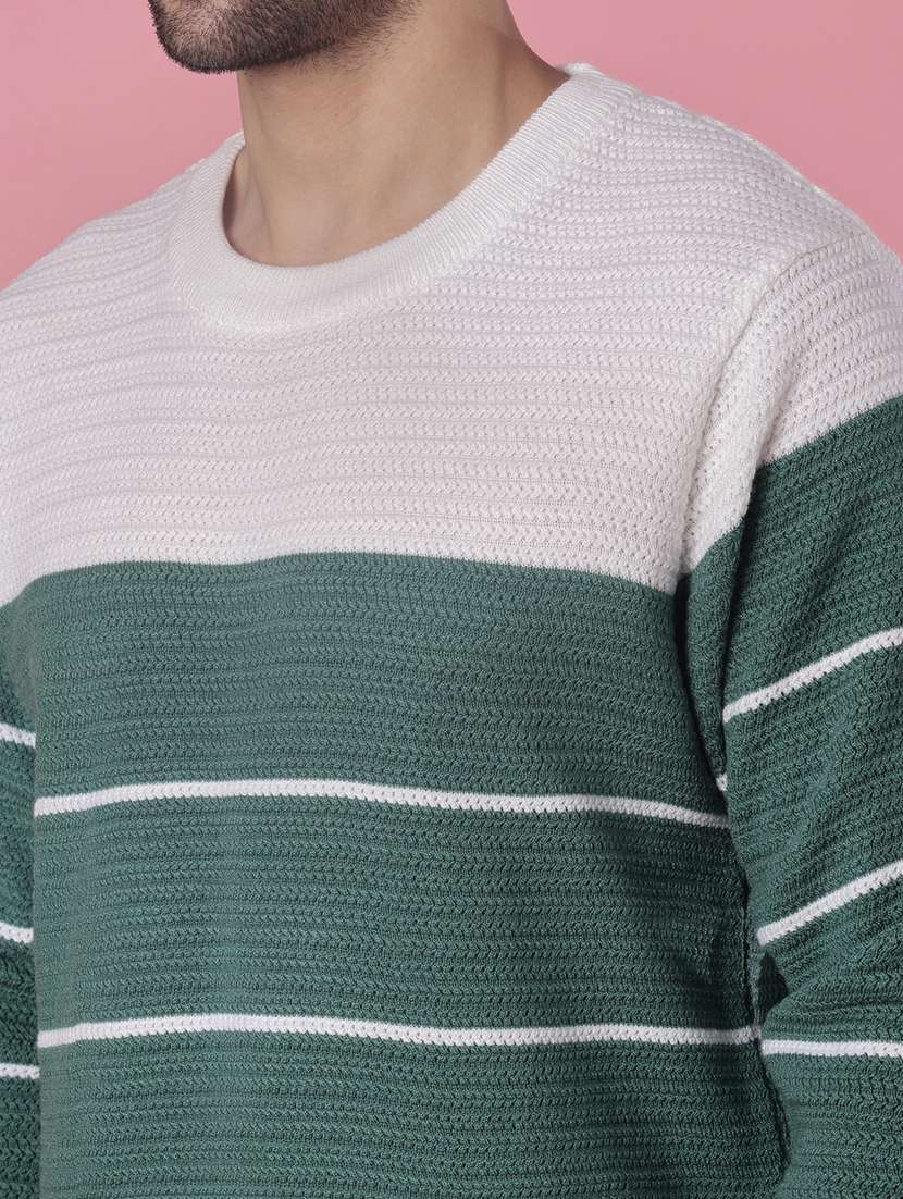 men color block long sleeve regular fit pullover - 21961104 -  Standard Image - 3